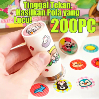 Stiker Stamp Magic 200pcs - Stiker Tempel Dapat Dilepas Ulang, Aman Anak, Mainan Edukasi