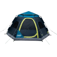 Camp Burst 4-Person Camping Tent, Umbrella-Style Pop-Up Tent with 45s Easy Setup, Dark Room Option Available