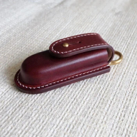 Hand Made Genuine Clip Leather Pouch for 85mm Victorinox Delemont Swiss Army Knife