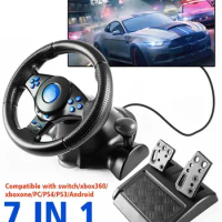 Steering Wheel for Nintendo Switch PC PS3 PS4 Xbox 360 android 7 in 1 Racing Game Balance Wheel Controller With vibration 2022