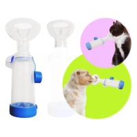 Inhaler Spacer with 2 Masks for Pets Cat and Small Dog Inhaler Spacer for MDI,with Round Shape Silic