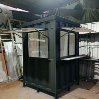 Booth Container / Gerobak Kontainer Knockdown modular 1.5x1.5x2