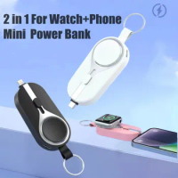 Portable Power Bank for Apple Watch Charger Key Chain Mobile Phone External Battery for iphone 12 13 14 Spare Auxiliary Battery