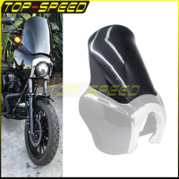 Motorcycle Front Headlight Fairing Windshield Replacement Wind Screen 15" Air Deflector for Harley Dyna Sportster Softail Bob
