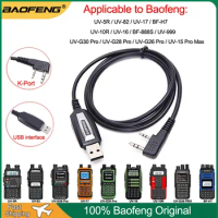 USB Programming Cable for Baofeng UV-5R UV-82 BF-888S UV-S9 Plus UV-10R UV-16 UV17 UV-999 UV-G30 UV-5RA Programming Cable Driver