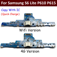 New For Samsung Tab S6 Lite P610 P615 Dock Connector Micro USB Charger Charging Port Flex Cable Microphone Board