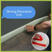 On Sale 5M Skirting Wall Border Skirting dinding Skirting Flooring Decorative Line Baseboard Floor W