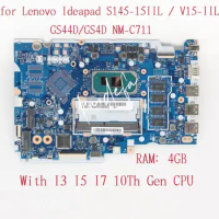 NM-C711 Mainboard For Ideapad S145-15IIL V15-IIL Laptop Motherboard With I3 I5 I7 10Th Gen CPU RAM:4G FRU:5B20S43828 5B20S43830