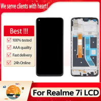 Original 6.5" For Realme 7i RMX2103 LCD Touch Screen With Frame Digitizer Replacement For Oppo Realme C17 RMX2101 LCD Display
