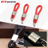 For HONDA CB 500X 650R 400 125R 190R 1000R/RR All Years Motorcycle Accessories Leather Knitting Rope KeyChain Hand Woven Keyring