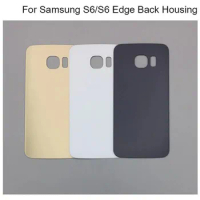 For SAMSUNG Galaxy S6 Edge s6 edge Plus Back Battery Glass Cover Rear Door Housing Glass Case For SAMSUNG S6 Battery Cover