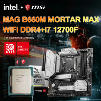 MSI New MAG B660M MORTAR MAX WIFI DDR4 Motherboard + i7 12700F CPU Support Intel 12th/13th 128GB Micro-ATX Wi-Fi 6E Placa mãe