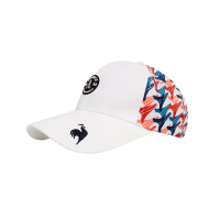 【LE COQ SPORTIF 公雞】高爾夫系列 男款白色大膽配色艾菲爾鐵塔高機能棒球帽 QGT0J106
