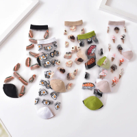 Kaos Kaki Wanita Transparan Motif Lucu Food Makanan Kaos Kaki Korean Style Motif Lucu Food Makanan K