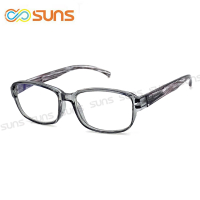SUNS 台灣製 濾藍光老花眼鏡 透明膠框 高硬度耐磨鏡片 配戴不暈眩
