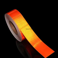 5cm*5M Reflective Tape Safety Warning Orange Reflect Sticker Waterproof Reflectors Protective Strips Film Auto Motorcycle Decals