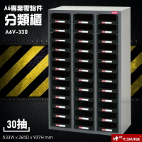 歸類收納～樹德 A6V-330H 30格抽屜(黑抽) 專業零物件分類櫃 零件櫃 置物櫃 收納櫃 零件 五金 台灣品牌