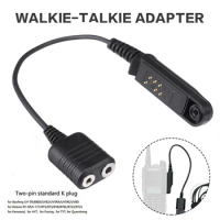 Walkie Talkie Audio Cable Adapter with Baofeng BF-9700 A-58 UV-XR UV-5S GT-3WP UV-9R Plus for K Interface 2Pin UV-5R Headset Por
