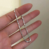 Vòng Tay Vuông Nhỏ Dành Cho Nữ, Bạc Nguyên Chất S999, Phong Cách Họa Tiết Và Ngầu Dễ Phối Đồ, Đồ Tra