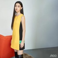 【iROO】撞色短版洋裝