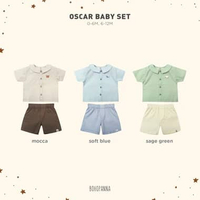 BOHOPANNA - OSCAR BABY SET - SETELAN BAYI 0-6M SOFT BLUE