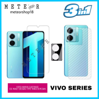3 IN 1 TG CLEAR CARBON FRAME FOR VIVO T1 PRO V21 4G 5G V20 Y15S Y12S