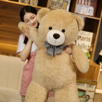 Giant 105/130cm Soft Teddy Bear Plush Toys White&amp;Pink&amp;Brown Bear Super Big Hugging Pillow Animal Cushion Children Birthday Gift