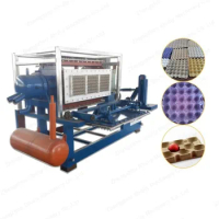 Customized Egg Tray Fruit Tray Pressing Machine Pulp Mold Automatic Paper Pulp Egg Tray Production Line Small Business