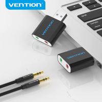 Vention USB external sound card 3.5mm USB adapter USB to microphone speaker audio interface for  laptop PC USB sound card