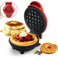 Mini Waffle Maker Pembuat Waffle croffle Elektrik Cetakan Wafel Nonstick Elektrik Mesin Pembuat Waff