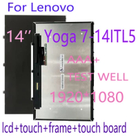 14.0 Inches Laptop FHD Screen For Lenovo Yoga 7-14ITL5 LCD Display Touch Screen Assembly 5D10S39740 5D10S39670 Yoga 7-14ITL5 LCD