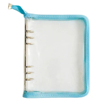 6-Hole Loose-Leaf Notebook Waterproof Zipper Bag Ledger Book Suitable for Store Shop Checks