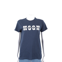 MSGM 童裝 字母標語深藍色短袖TEE T恤