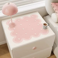 全城熱賣 - 床頭櫃墊子輕奢高級感防水防燙免洗桌面臺麵保護墊洗衣機防塵墊子冬日粉雪40*40cm