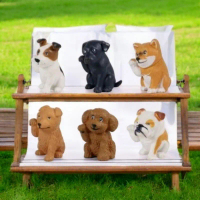 Figure Mainan Miniatur Anjing Sharpei Labrador Golden Retriever Poodle Shiba Inu Toy Minipuppy0