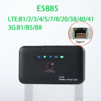 E5885 Pocket wifi router 4g Mini router with sim card RJ45 Lan Port modem 4g lte router with sim card for home 2600mAh Battery