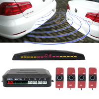 Original Car Parktronic Double CPU Car Parking Sensor 4 Probes System blind sensor System Car Detector Reverse For Car