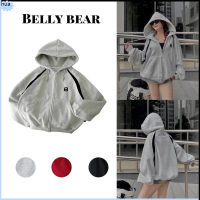 cod Áo Khoác Hoodie Zip Nỉ Bông Form Boxy Chữ B Thêu Belly Bear Unise - Áo Khoác Nỉ Khoá Kéo Form Rộ
