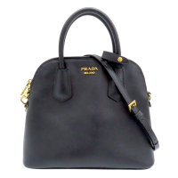 PRADA 普拉達 黑色 皮革 兩用包 【二手名牌BRAND OFF】