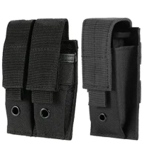 Tactical Single/Double Pistol Mag Pouch Outdoor Magazine Pouch Case/Holder for Glock 17/19/22/23/26/27 9mm .40 .45
