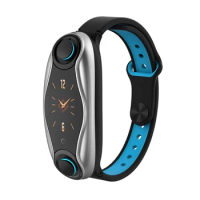 T90 Fitness Bracelet Bluetooth 5.0 with Wireless Earphones IP67 Waterproof Sport Smart Watch Clock for Android IOS Phone