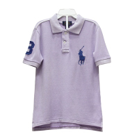 Ralph Lauren 男童數字3經典大馬短袖POLO衫-紫色(3歲/3T)