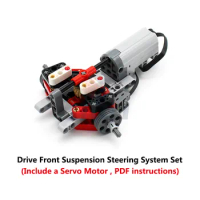 MOC High-Tech Car Drive Front Suspension Steering System Set Compatible Power Functions Servo Motor Building Blocks DIY Toy Gift