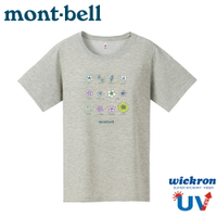 【Mont-Bell 日本 女 WIC.T 山之花短袖排T《淺灰》】1114650/短T/登山/排汗