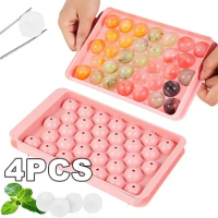 33 Ice Boll Hockey PP Mold Frozen Whiskey Ball Popsicle Ice Cube Tray Box Lollipop Making Gifts Kitchen Tools Accessories