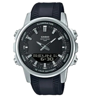 CASIO卡西歐 AMW-880-1AV 卡西歐雙顯膠帶錶-黑/47mm｜樂天全館特惠中★指定刷卡回饋10%