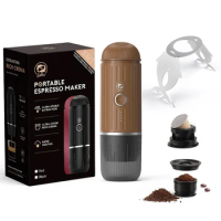 Wireless Heating Portable Espresso Coffee Machine for Car &amp; Home Camping Coffee Maker Fit Nespresso Capsule Ground Coffee Powder