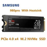 Samsung 980 PRO SSD with Heatsink 1TB 2TB PCIe Gen 4 NVMe M.2 Internal Solid State Hard Drive, Heat Control, PS5 Compatible,