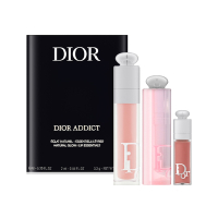 Dior迪奧 限量唇彩三件組禮盒（豐漾俏唇蜜/癮誘粉漾潤唇膏）