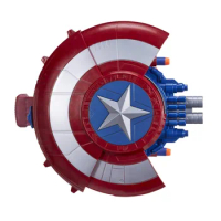 [Disney] Cosplay superhero Captain America Shield soft nerf bullet launcher toy deformation hidden gun child Costume party gift